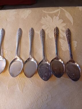 Stainless Silver-Color Teaspoon Set - 6 Pieces